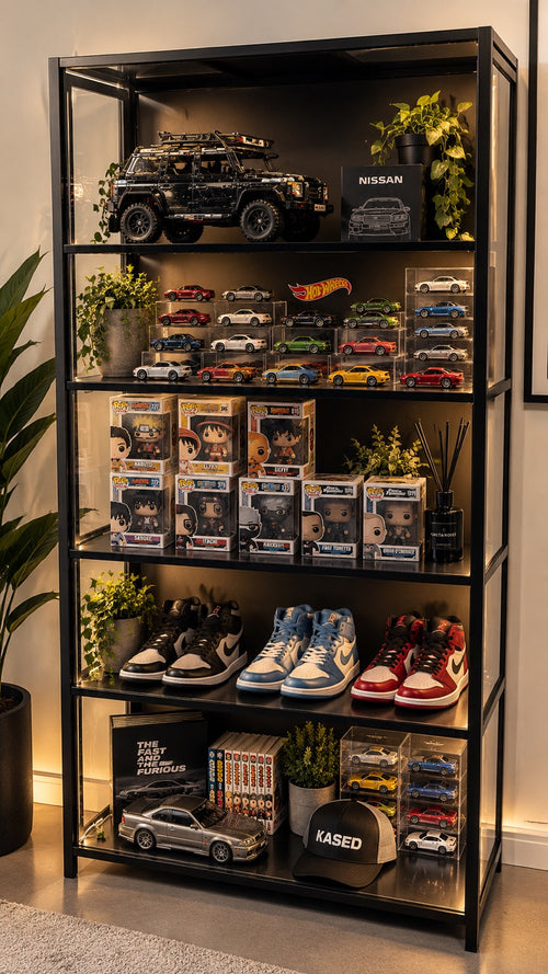 KASED 170 collectibles display styling example